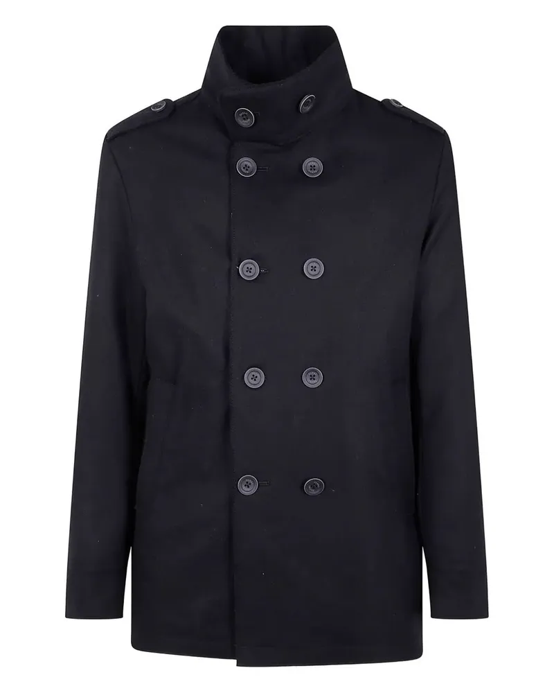 Herno Military Short Peacoat" Coat Black