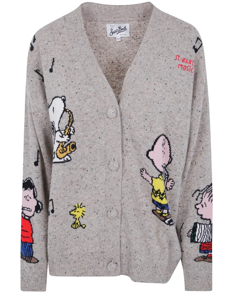 MC2 Saint Barth Cardigan Embroidered "Sasi Donegal Beige