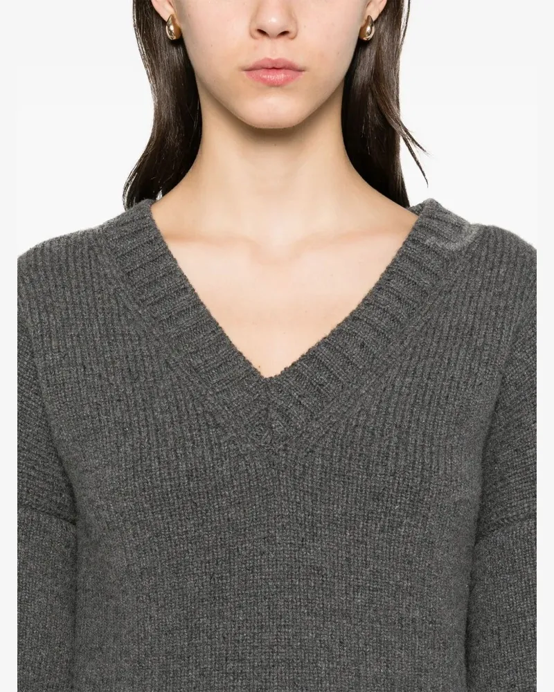 Róhe Sculptural Compact V-Neck Gray