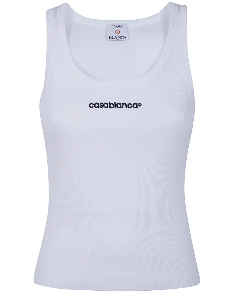 Casablanca Paris Top Ribbed "W. Pf26.Jts.039.02 White White