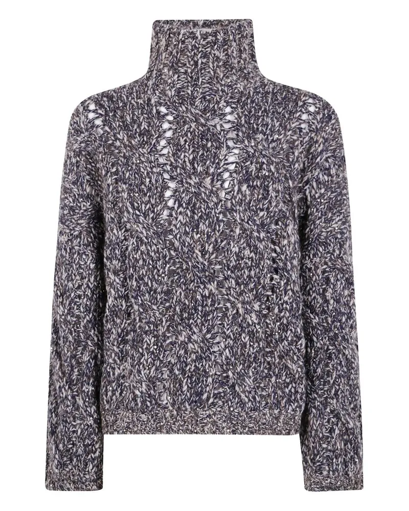 Brunello Cucinelli Turtle Neck Sweater Blue