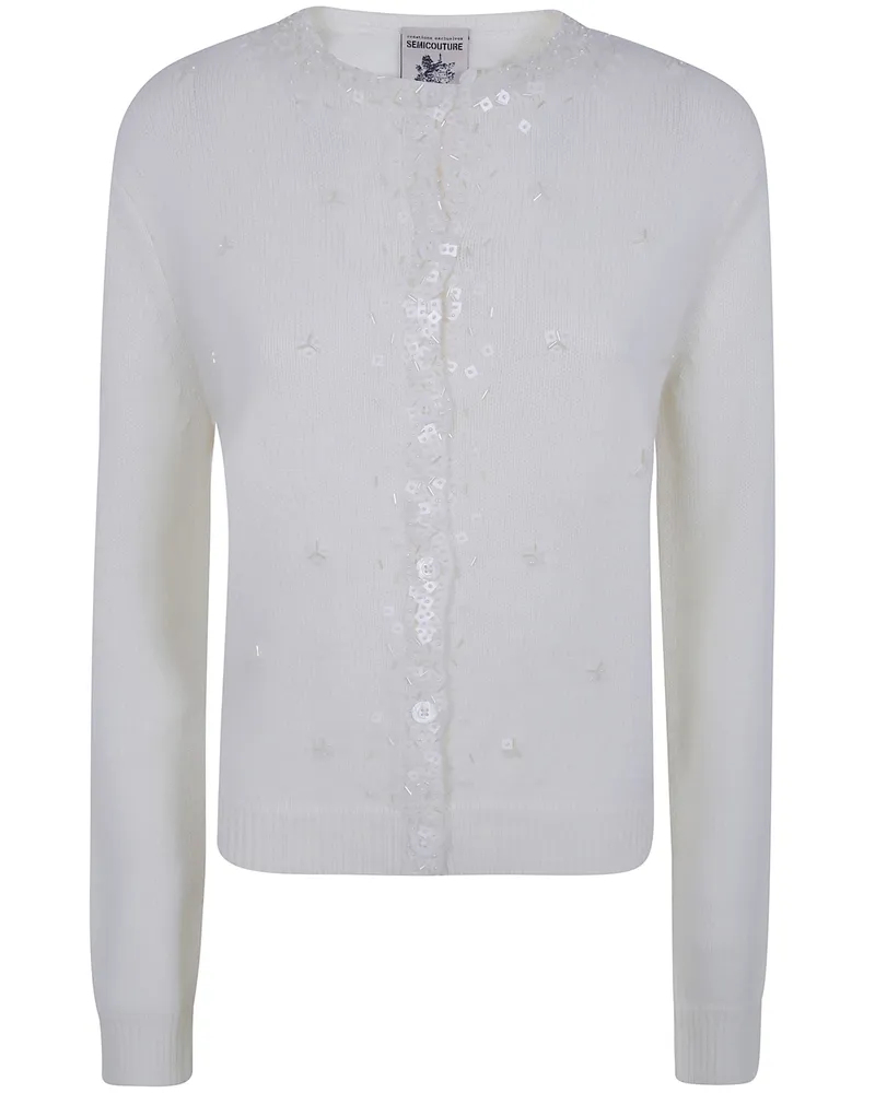 Semicouture Cardigan Sequined "Gypsy Beige
