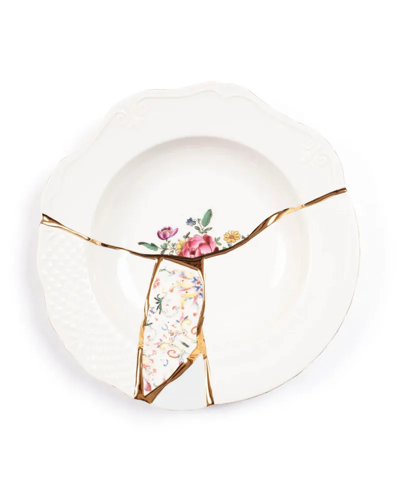 Seletti Kintsugi N 03" Flat Plate Cm 22 H 4 Multi