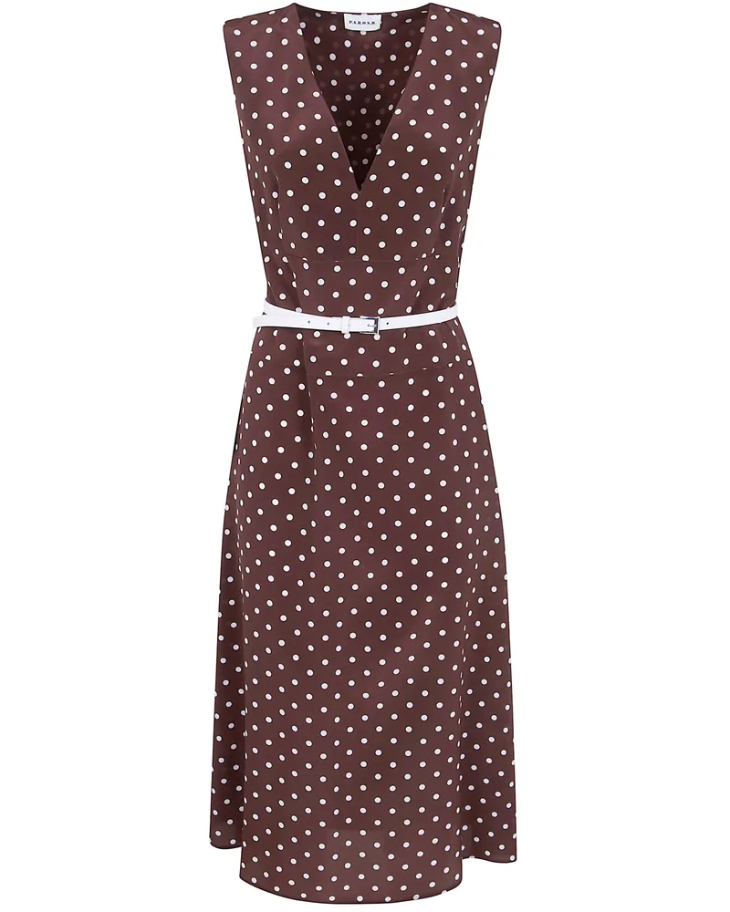 P.A.R.O.S.H. P. A.R. O H. "Sbillo" Midi Dress Brown