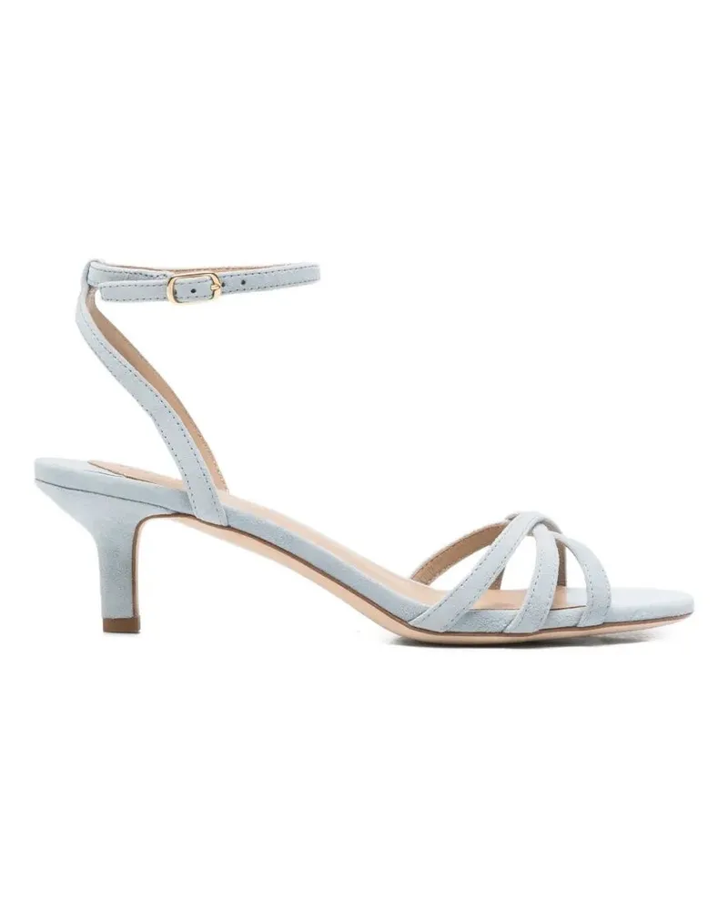 Ralph Lauren Kendyl" Kitten Midi Heel Sandals Blue