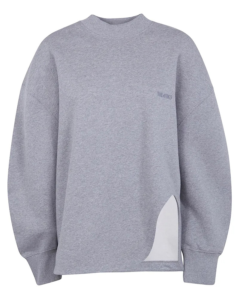 ATTICO Round Neck Sweatshirt Gray