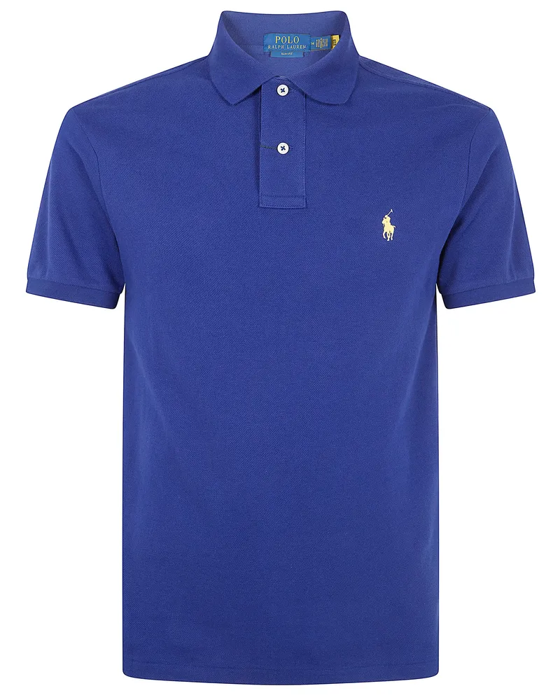Ralph Lauren Short Sleeves Knit Polo Shirt Blue