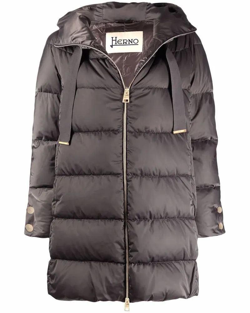 Herno A-Shape" Hooded Jacket Gray