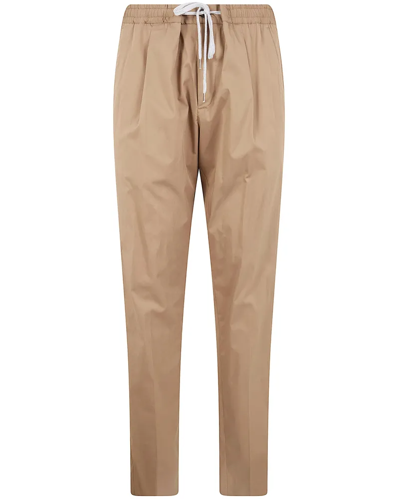 Pantaloni Torino Soft Popeline Regular Trousers Brown