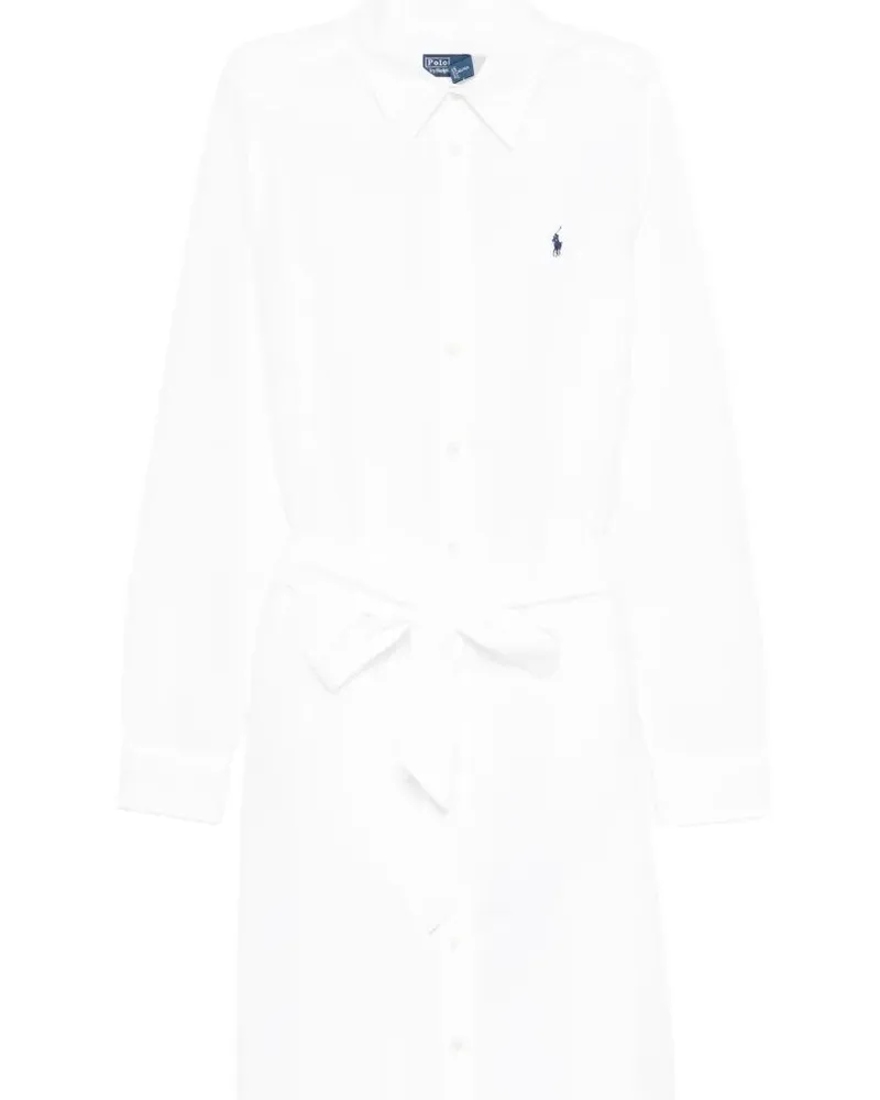 Ralph Lauren Long Sleeves Shirt Midi Dress White