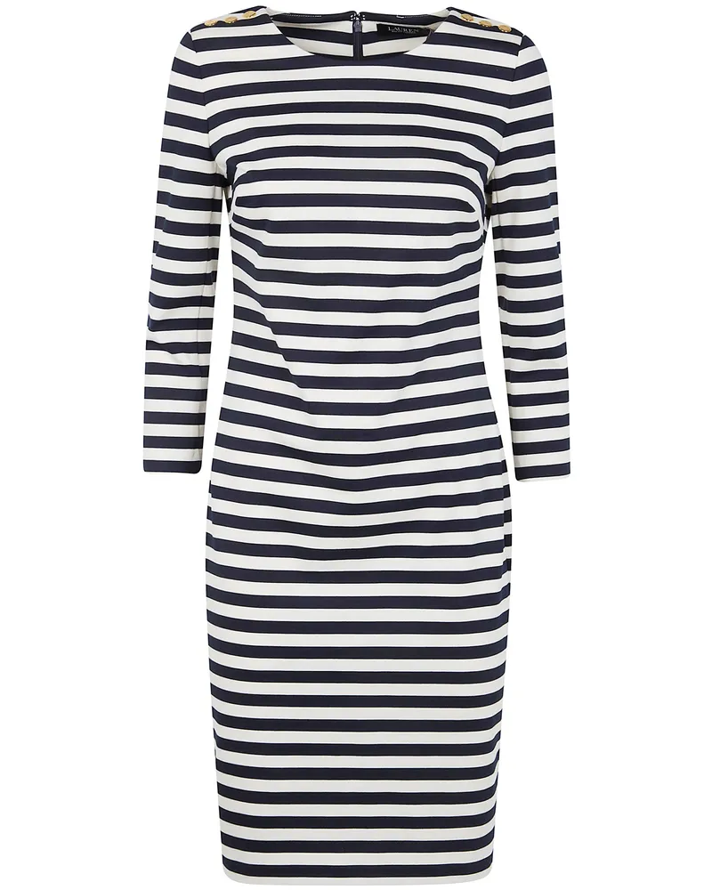 Ralph Lauren Romee" Long Sleeves Day Dress Blue