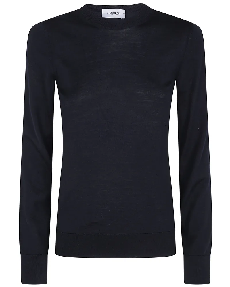 MRZ T-Shirt Long Sleeves Round Neck Black