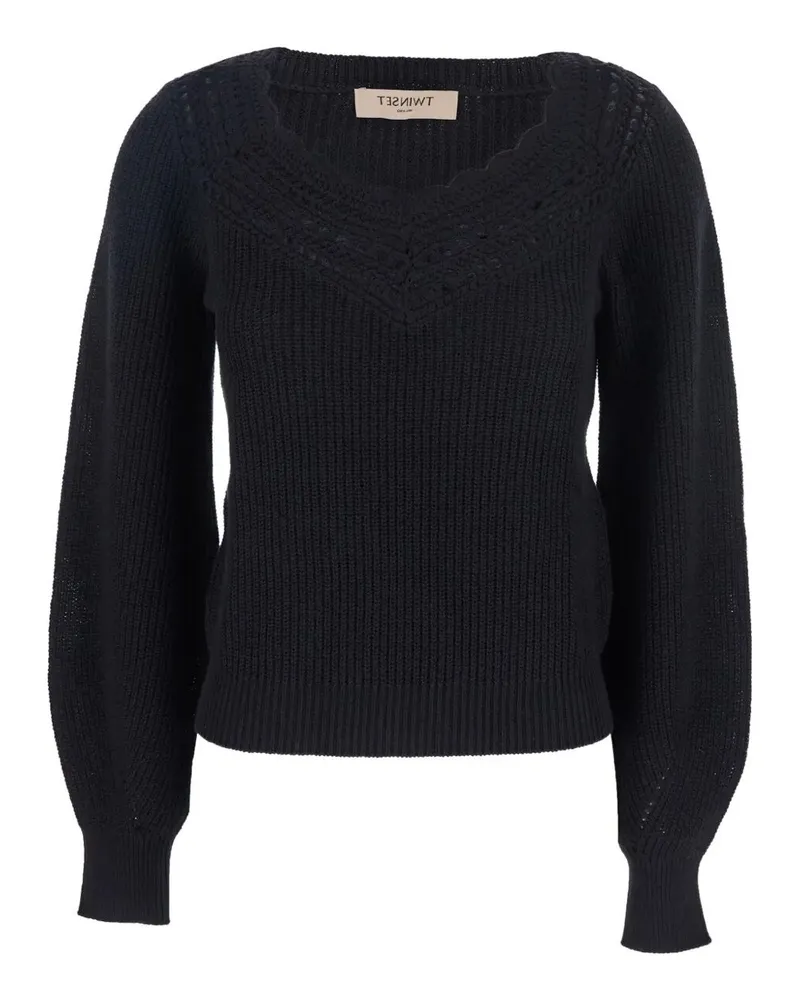 Twin-Set Boat Neck Sweater Black
