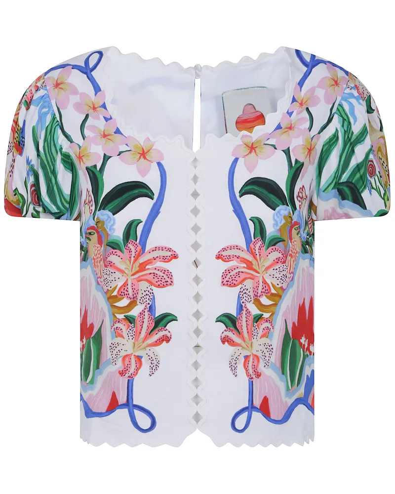 FARM Rio Shirt Short Sleeve "Garden Of Life White