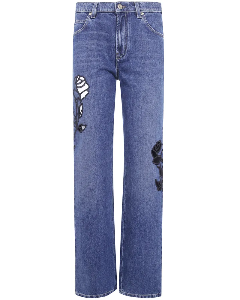 Blumarine Jeans Embroidered Denim Blue