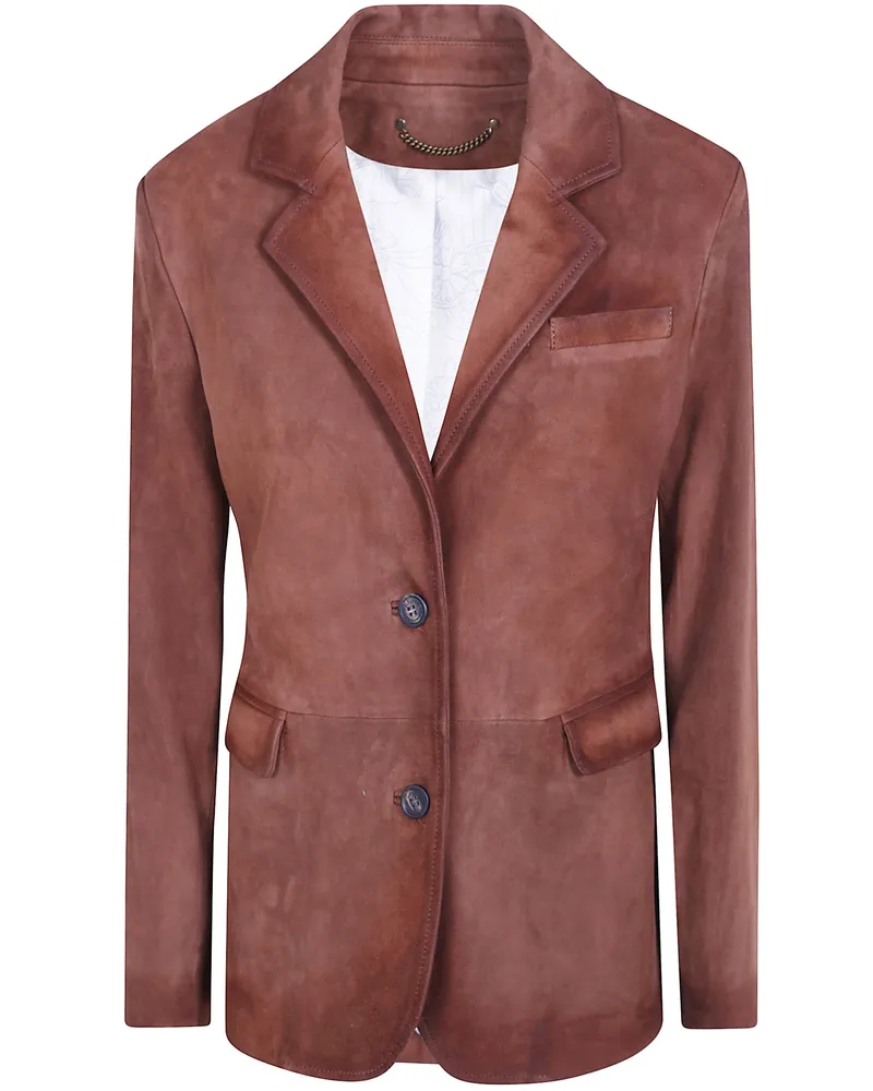 Golden Goose Jacket Leather "Journey Robyn Brown