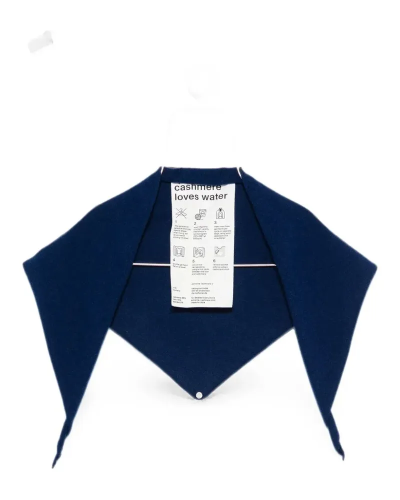 extreme cashmere Scarf Cashmere "Bandana N.35 Blue