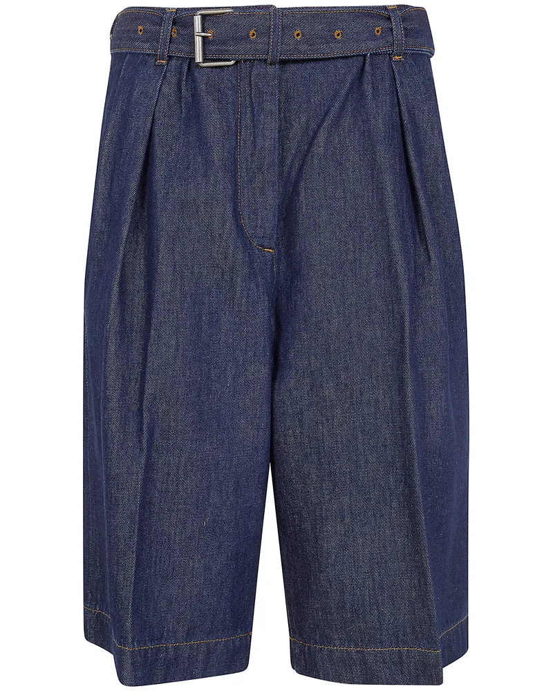 Dries van Noten Peaches" Bis Shorts Denim Blue