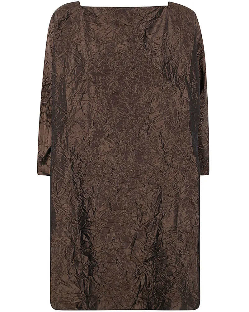 Daniela Gregis Luciana Short Dress Brown