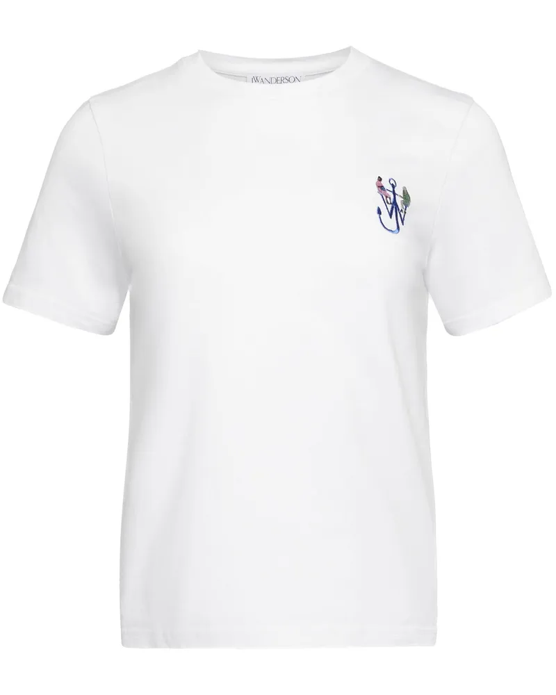 J.W.Anderson J. W.ANDERSON Anchor Embroidery Back Print T-Shirt By J. W.Anderson White