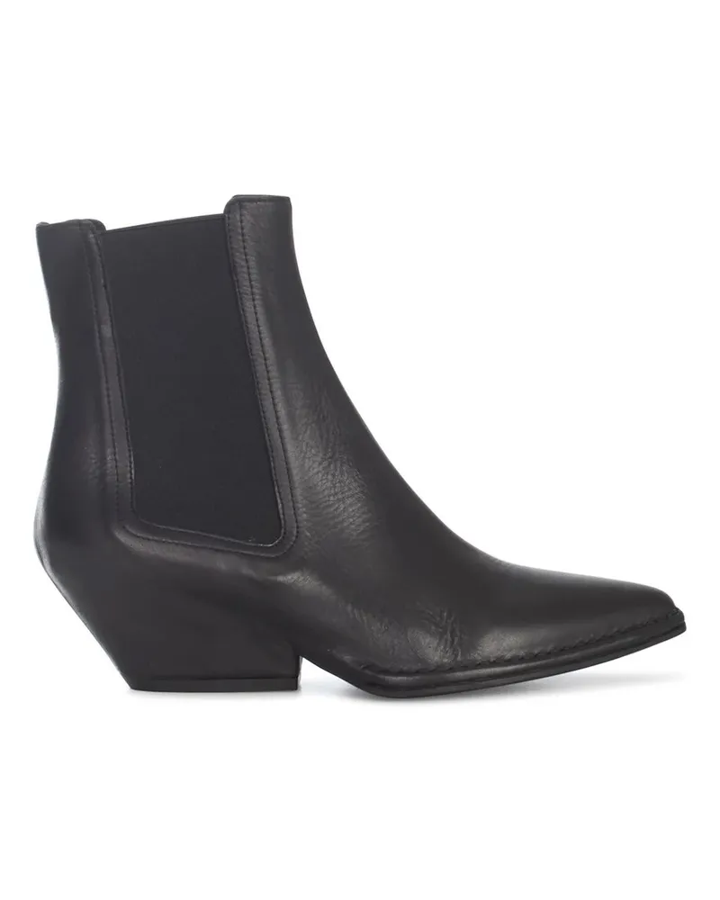 Roberto del Carlo Kobe Classic Texan Boot W/Leather Point Black