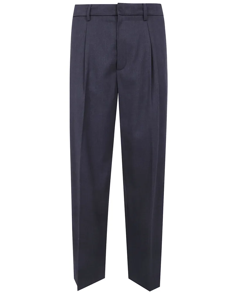 Dunst Pants Pleated "Semi-Wide Slacks Gray