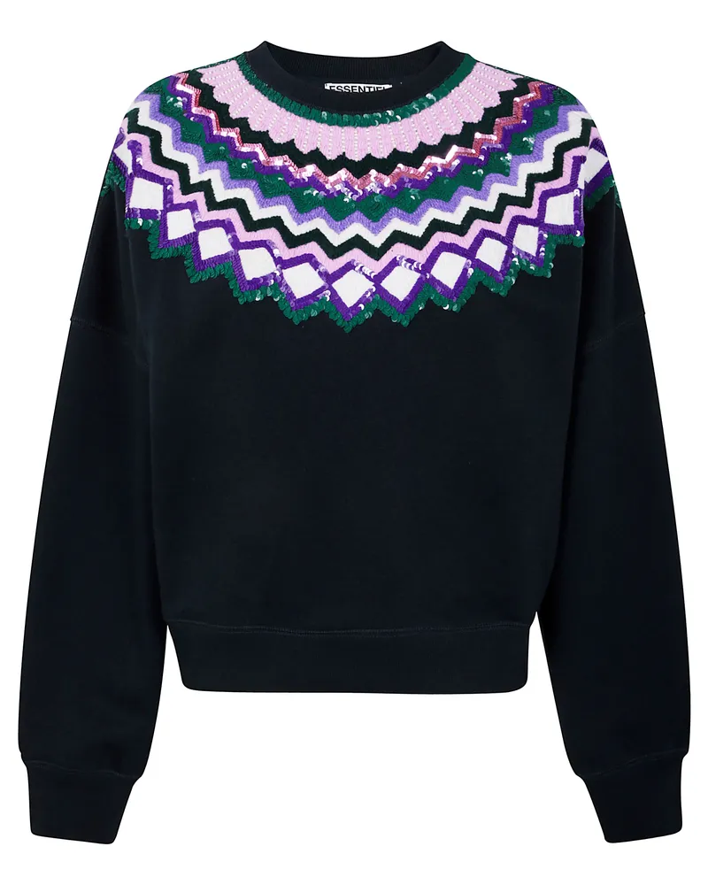 Essentiel Issu" Embroidered Sweatshirt Gray