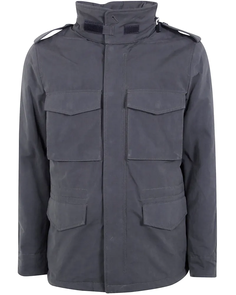 ASPESI Hooded Coat "Minifield Gray