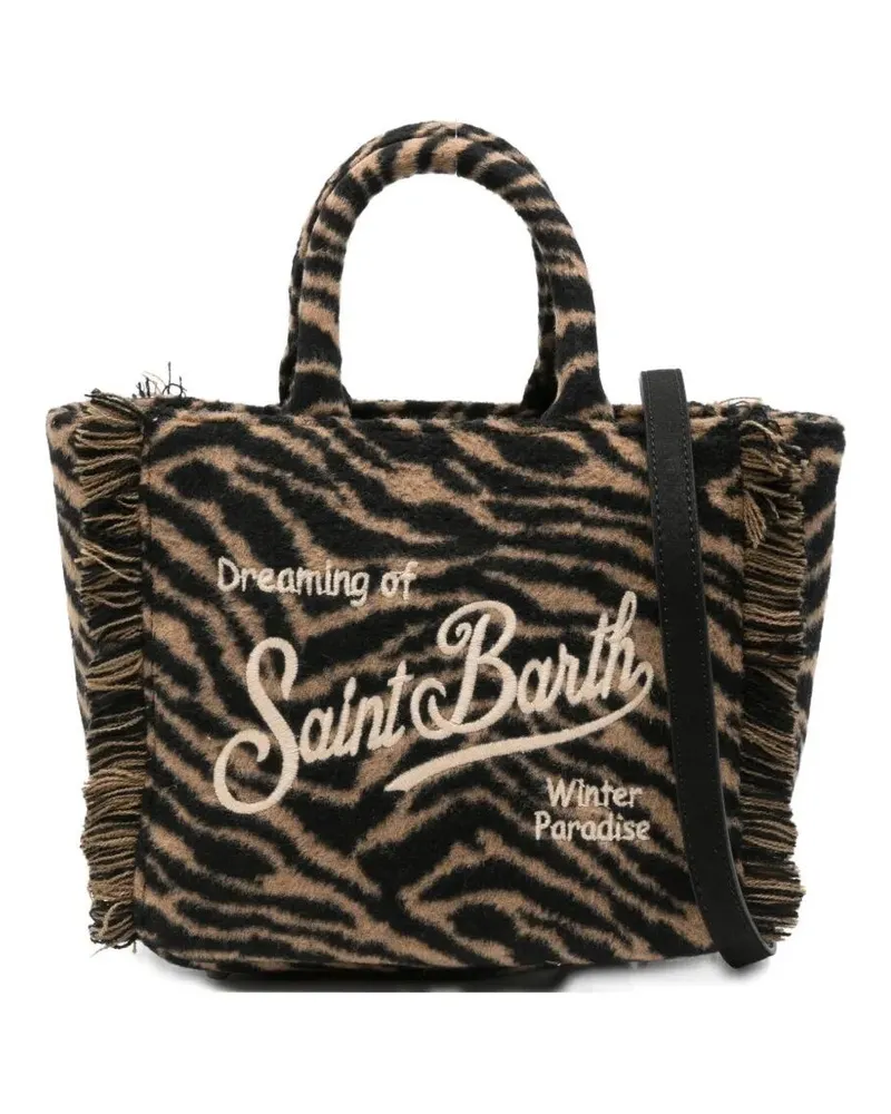 MC2 Saint Barth Vanity' Mini Felt Zebra Handbag Multi