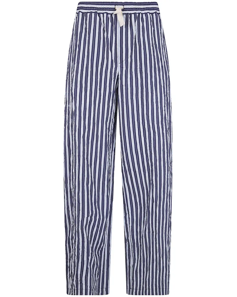 Nuur Striped Trousers With Elastic Blue