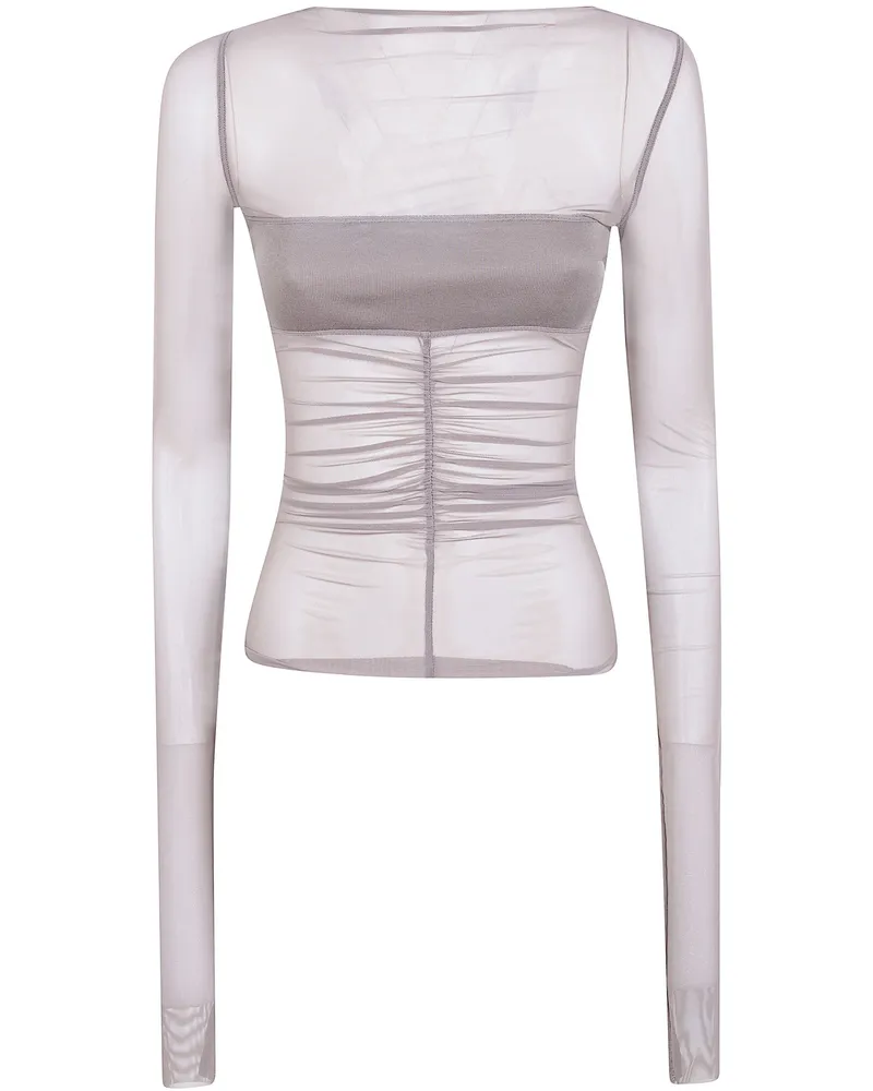 Rick Owens Temple Bandeau T-Shirt Gray