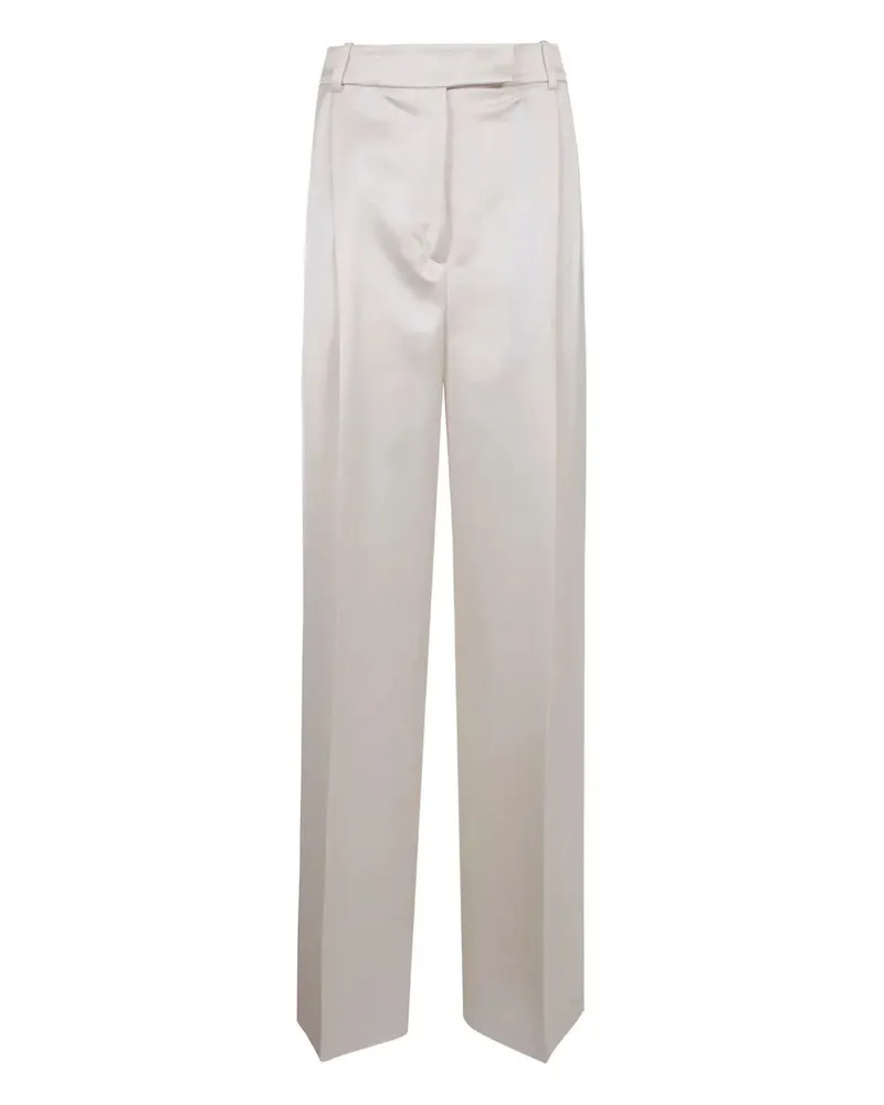 Róhe High-Waist Satin Trousers Beige