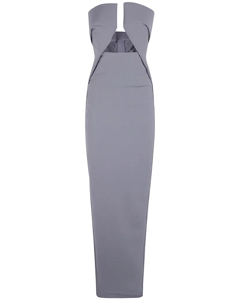 Rick Owens Dress Cut Out "Prong Gown Gray