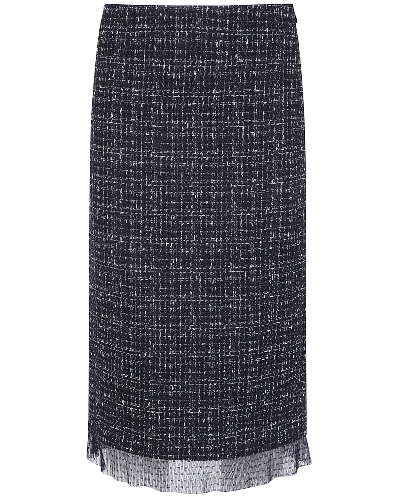 Twin-Set Skirt Boucle Black Grey Black