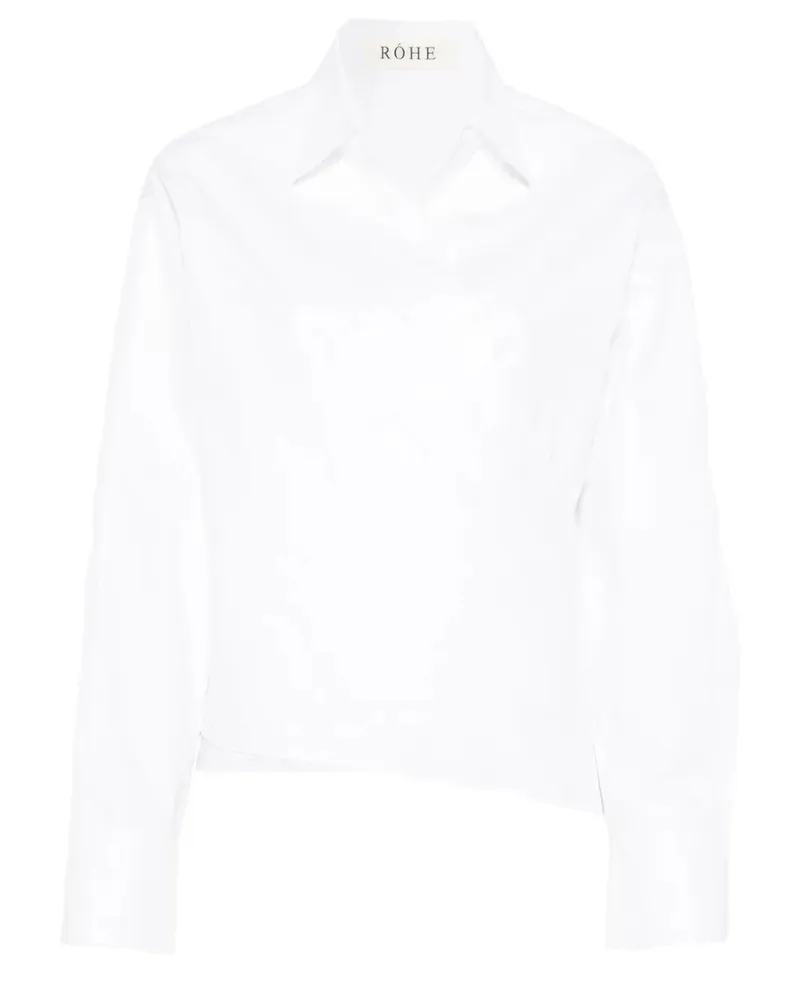 Róhe Reinvented Tuxedo Wrap Shirt White