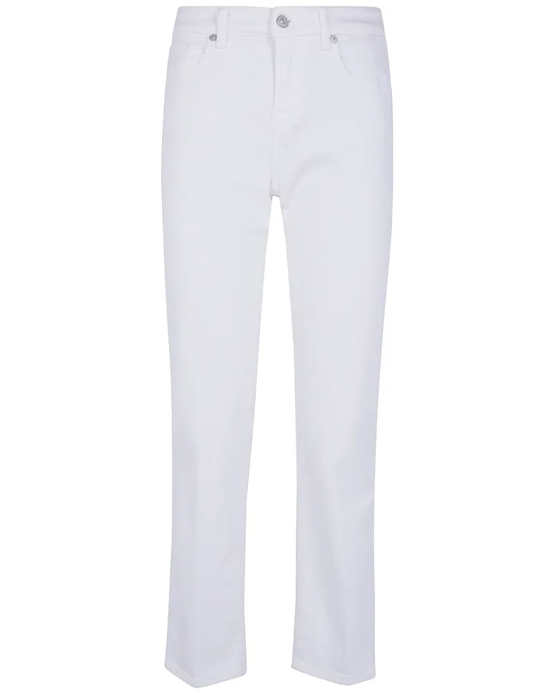 7 for all mankind Calie Straight Ankle Jeans White