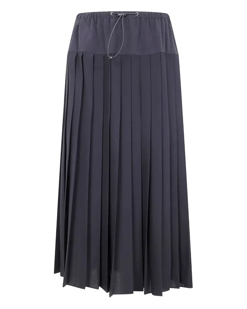 ASPESI Mod.2277" Pleated Tecno Skirt Black