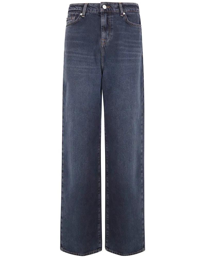 7 for all mankind Slouchy" Wide Leg Stormwave Jeans Gray