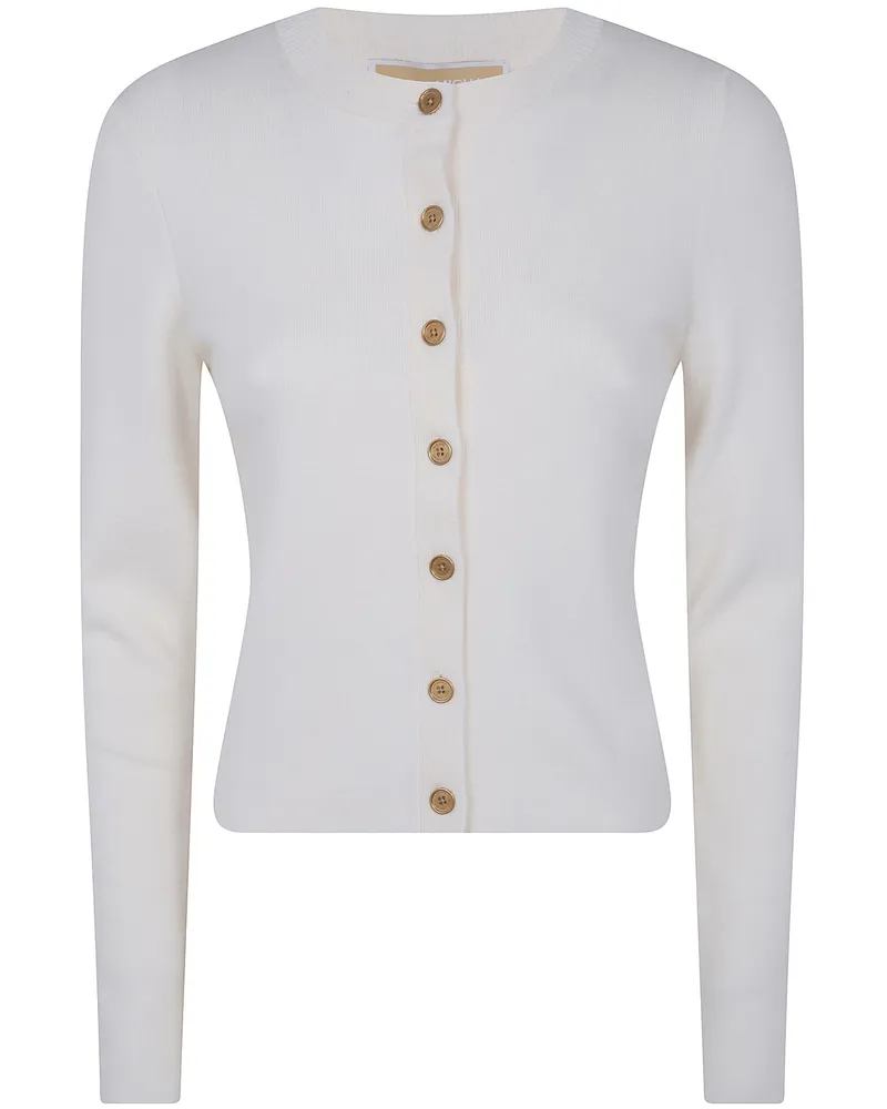 Michael Kors Sweater Rib Crewneck "Merino Rib Crewneck Cardiga White