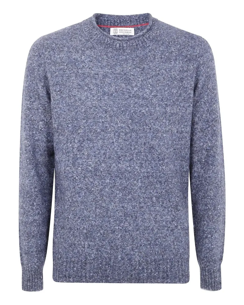 Brunello Cucinelli Round Neck Sweater Blue