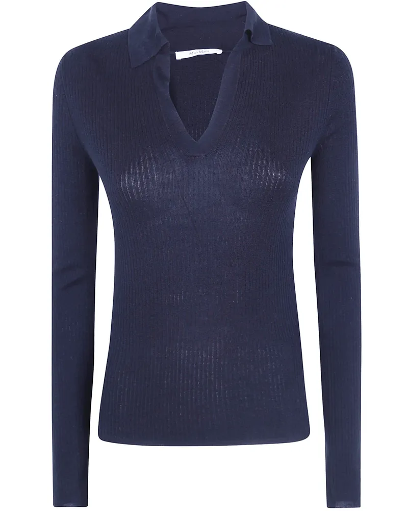 Max Mara Polo Shirt Ribbed "Mxm Gergo Black