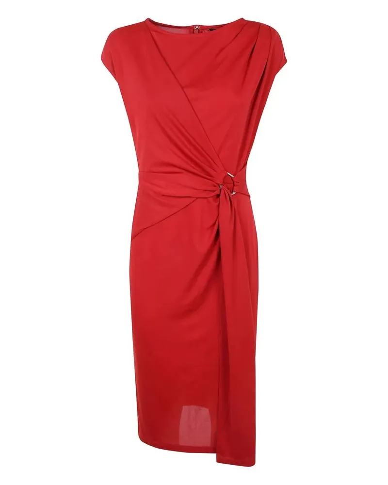 Ralph Lauren Gervas Short Sleeve Day Dress Red