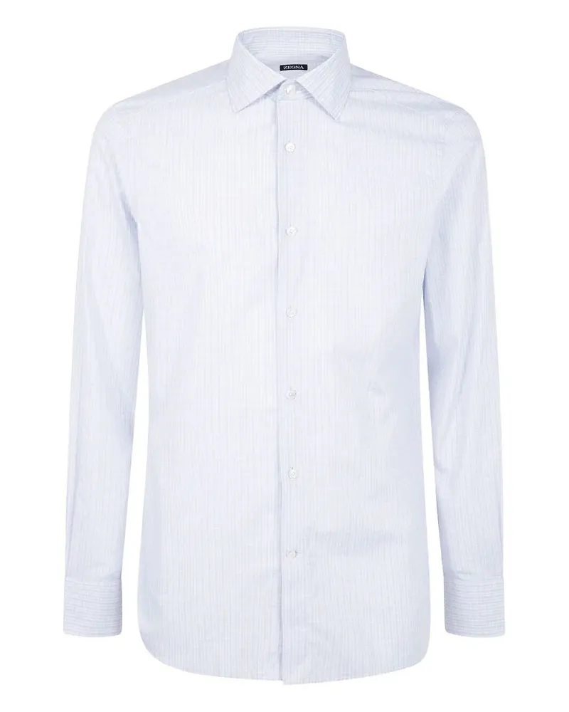 Ermenegildo Zegna Pure Cotton Shirt Blue