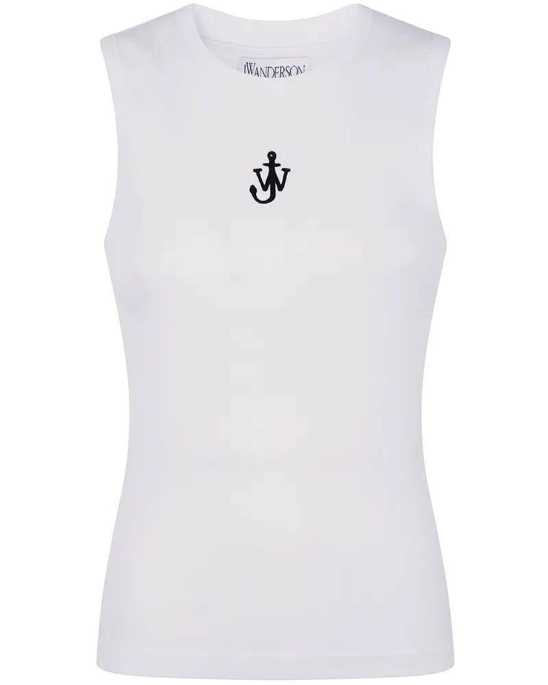 J.W.Anderson J. W.ANDERSON Anchor Embroidery Vest By J. W.Anderson White