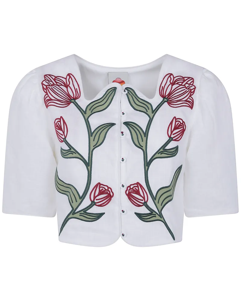 FARM Rio Shirt Short Sleeve "Flower White