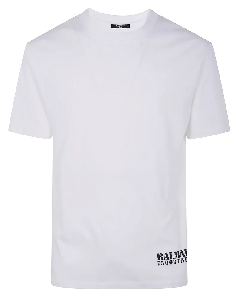 Balmain Small "Balmain Stamp" T-Shirt Regular Fit White
