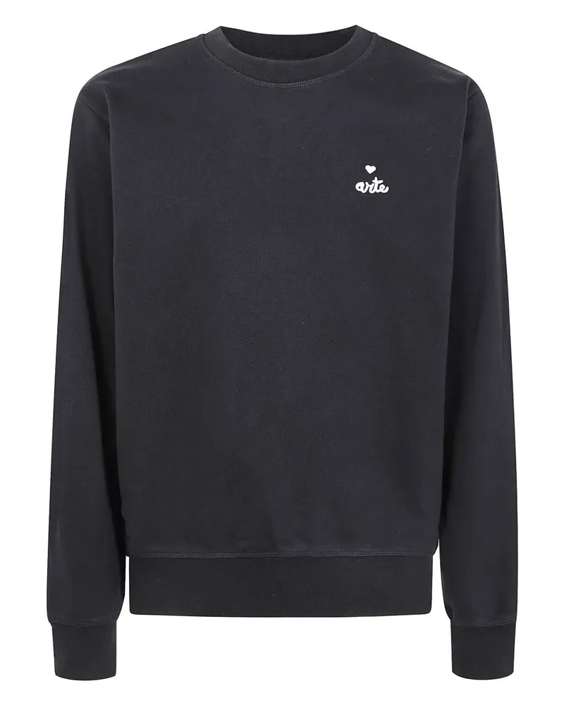 Arte Antwerp Small Heart And Logo Crewneck Black