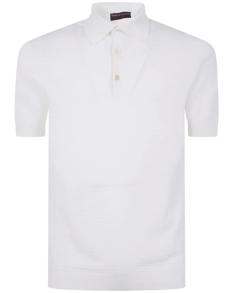 Filippo de Laurentiis Short Sleeves Polo Shirt White
