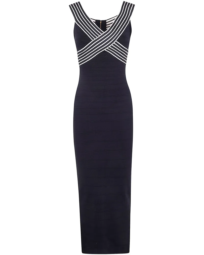 Elisabetta Franchi Long Knit Dress Black