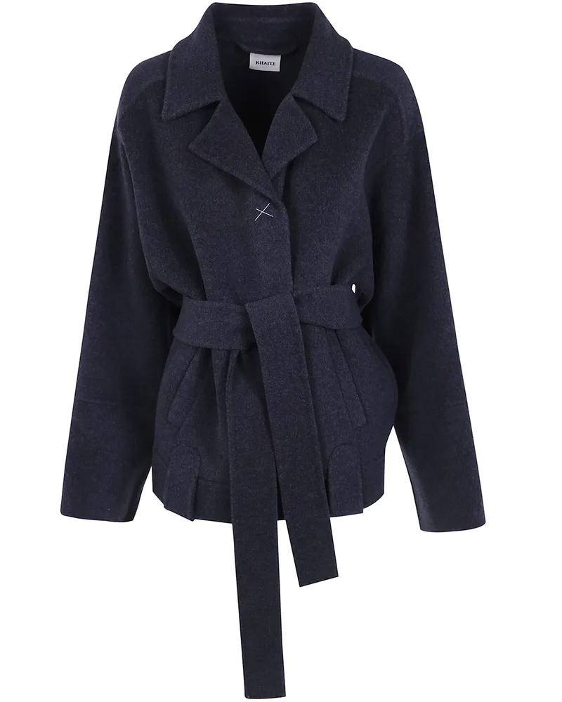 KHAITE Jacket Belted "Alder Gray